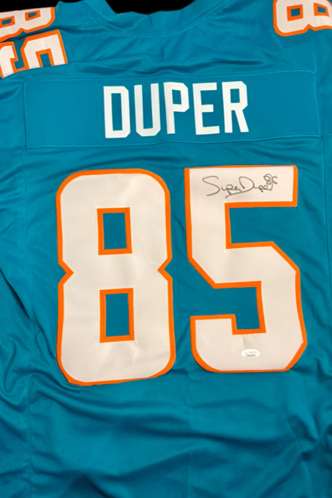 Mark Duper Signed Custom Dolphins Jersey - JSA COA